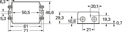 FN2010-16-06 Schaffner Interference suppression filter Image 2
