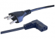 Power cord, Switzerland, Plug Type J, straight on C13-connector, angled, H05VV-F3G1.0mm², black, 2.5 m