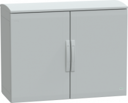 Control cabinet, (H x W x D) 750 x 1000 x 420 mm, IP44, polyester, light gray, NSYPLAT7104G