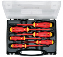 VDE screwdriver kit, 3.5 mm, 4 mm, 5.5 mm, PH1, PZ1, PZ2, Phillips/Pozidriv/slotted, KL391ISLIM
