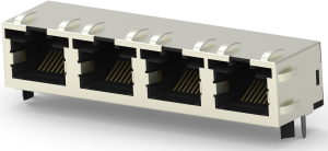 Socket, RJ45, 8 pole, 8P8C, Cat 5, solder connection, through hole, 5406552-1