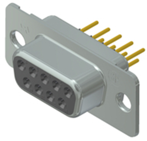 D-Sub socket, 9 pole, standard, equipped, straight, solder pin, 164B10069X