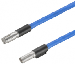 Sensor actuator cable, M12-cable plug, straight to M12-cable socket, straight, 4 pole, 10 m, Radox EM 104, blue, 4 A, 2503791000