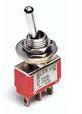 Toggle switch, 1 pole, groping, (On)-Off-(On), 5 A/120 VAC, 28 VDC, silver-plated