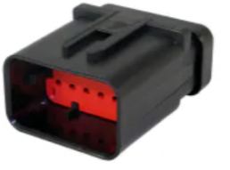 Plug, unequipped, 12 pole, straight, 2 rows, red, 776539-1