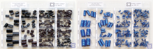Electrolyte capacitor Kit, 10-4700 µF, 16 values (167 pieces)