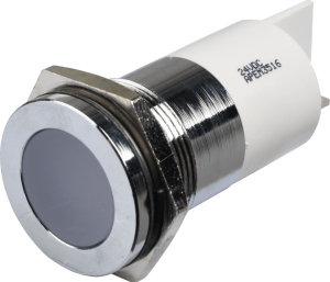 LED signal light, 24 V (AC), 24 V (DC), white, 120 mcd, Mounting Ø 22 mm, pitch 1.25 mm, LED number: 1
