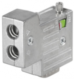 D-Sub plug, 9 pole, standard, angled, screw connection, 1161870000