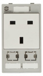 Outlet, white/gray, 13 A/250 V, UK, 39500010452