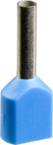 Insulated Wire end ferrule, 0.75 mm², 15 mm long, NF C 63-023, blue, AZ5DE007