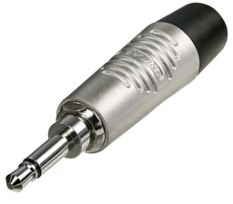 3.5 mm jack plug, 2 pole (mono), zinc, RTP2C