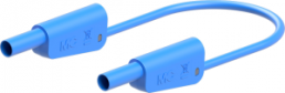 Measuring lead with (4 mm lamella plug, straight) to (4 mm lamella plug, straight), 1.5 m, blue, PVC, 2.5 mm², CAT II, CAT III