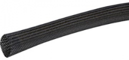 Plastic braided sleeve, range 10-14 mm, black, halogen free, -55 to 125 °C
