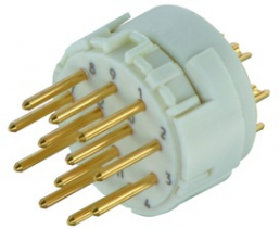 Plug contact insert, 12 pole, solder cup, straight, 09151122602