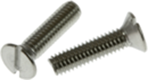 Countersunk head screw, slotted, M2, Ø 4.7 mm, 10 mm, steel, galvanized, DIN 963/ISO 2009