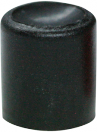 Control knob, round, Ø 3.8 mm, (H) 4 mm, black, for pushbutton switch, 1840.0031
