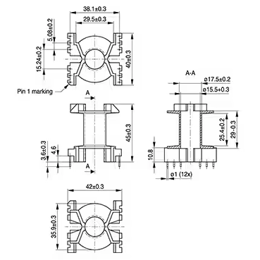 B65884E1012D001 TDK (EPCOS) Coil former Image 2