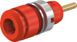 2 mm socket, round plug connection, mounting Ø 8.6 mm, CAT III, red, 65.9194-22