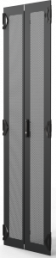 Varistar CP Double Steel Door, Perforated, 3-PointLocking, RAL 7021, 47 U, 2200H, 600W