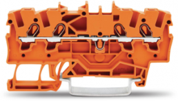 4-wire feed-through terminal, spring-clamp connection, 0.25-2.5 mm², 1 pole, 18 A, 8 kV, orange, 2001-1402