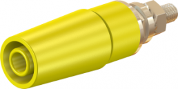 4 mm socket, screw connection, mounting Ø 8.3 mm, CAT II, yellow, 23.3050-24