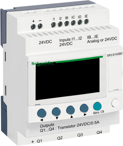 Modular smart relay Zelio Logic - 10 I O - 24 V DC - clock - display