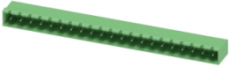 Pin header, 21 pole, pitch 5.08 mm, angled, green, 1757433