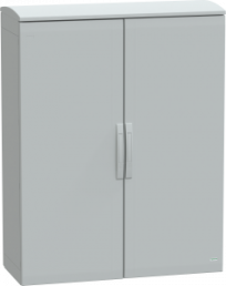 Control cabinet, (H x W x D) 1250 x 1000 x 420 mm, IP44, polyester, light gray, NSYPLAT12104G
