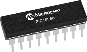 PIC microcontroller, 8 bit, 20 MHz, DIP-18, PIC16F88-I/P
