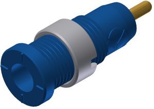2 mm socket, solder connection, mounting Ø 8 mm, CAT III, blue, MSEB 2630 S 1,9 AU BL
