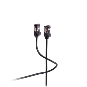 Patch cable, RJ45 plug, straight to RJ45 plug, straight, Cat 8.1, U/FTP, TPE, 1.5 m, black
