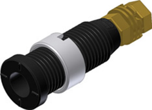 2 mm socket, screw connection, mounting Ø 8 mm, CAT III, black, MSEB 2600 G M3 AU SW