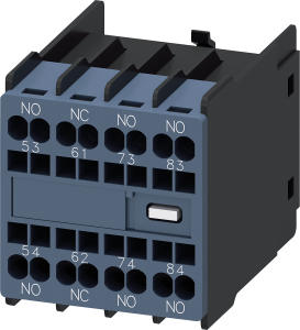 Auxiliary switch, 10 A, 3 Form A (N/O) + 1 Form B (N/C), spring connection, 3RH2911-2GA31