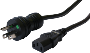 Device connection line, North America, plug type B, straight on C13 jack, straight, SJT 3 x AWG 16, black, 4 m