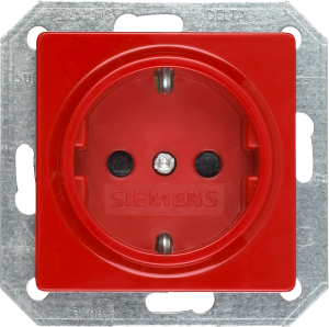 German schuko-style socket, red, 16 A/250 V, Germany, IP20, 5UB1522