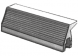 Handle strip for front panel partitions and subracks, AlMg Si 0.5, anodized dull silver, 21 TE