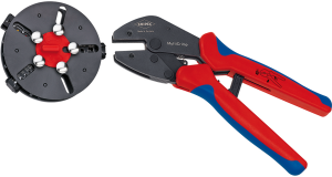 Crimping pliers for uninsulated, open connectors, 0.5-6.0 mm², AWG 20-10, Knipex, 97 33 01