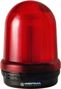 LED double flashing light, Ø 98 mm, red, 115-230 VAC, IP65