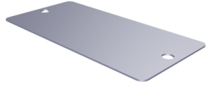Stainless steel label, (L x W) 60 x 30 mm, silver, 100 pcs