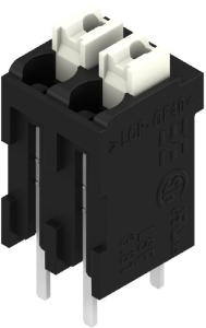 PCB terminal, 2 pole, pitch 3.81 mm, AWG 28-14, 10 A, spring-clamp connection, black, 1825790000