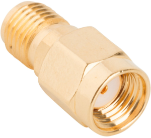 Coaxial adapter, 50 Ω, RP-SMA plug to SMA socket, straight, 132171RP-10