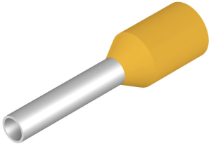 Insulated Wire end ferrule, 1.0 mm², 14 mm/8 mm long, yellow, 9026080000