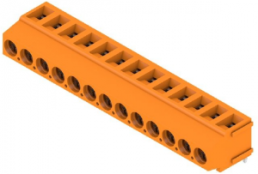 PCB terminal, 13 pole, pitch 5.08 mm, AWG 24-14, 15 A, screw connection, orange, 9995060000