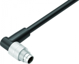 Sensor actuator cable, M9-cable plug, angled to open end, 5 pole, 2 m, PUR, black, 3 A, 79 1455 272 05