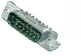 D-Sub plug, 25 pole, standard, equipped, angled, solder pin, 8-338170-2