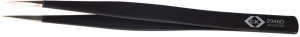 ESD precision tweezers, uninsulated, antimagnetic, stainless steel, 127 mm, T2346D