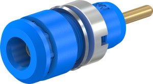 2 mm socket, round plug connection, mounting Ø 8.6 mm, CAT III, blue, 65.9194-23