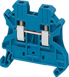 Terminal block, 2 pole, 0.2-2.5 mm², clamping points: 2, blue, screw connection, 24 A