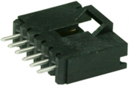 Pin header, 6 pole, pitch 2.54 mm, straight, black, 5-103735-5