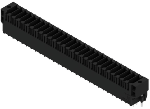 Pin header, 28 pole, pitch 3.5 mm, straight, black, 1290350000